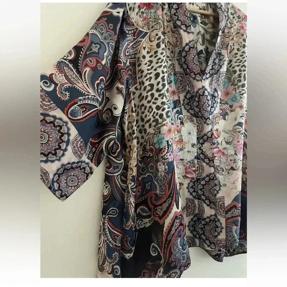 $420 Johnny Was Betzy Emilia Paisley Print Silk Kimono Top Size XL. - Picture 3 of 12